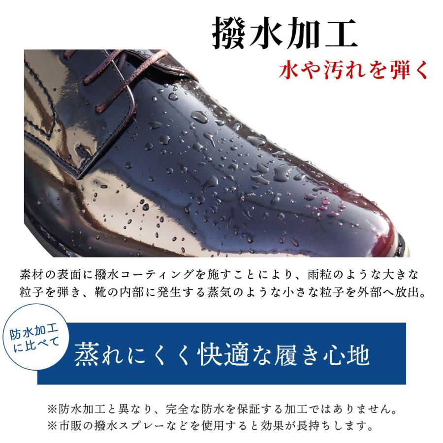 ZINC（ジンク） ビジネスシューズ 本革 メンズ 内羽根 撥水 革靴 黒