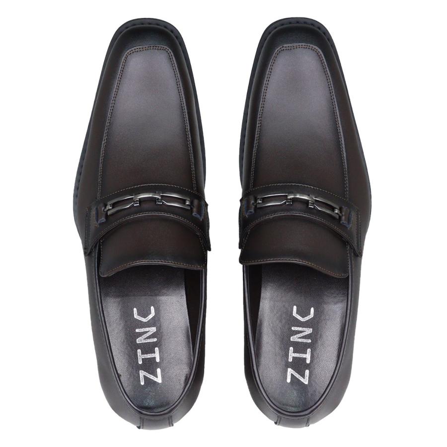 ZINC（ジンク） ビジネスシューズ 本革 メンズ ローファー 撥水 革靴