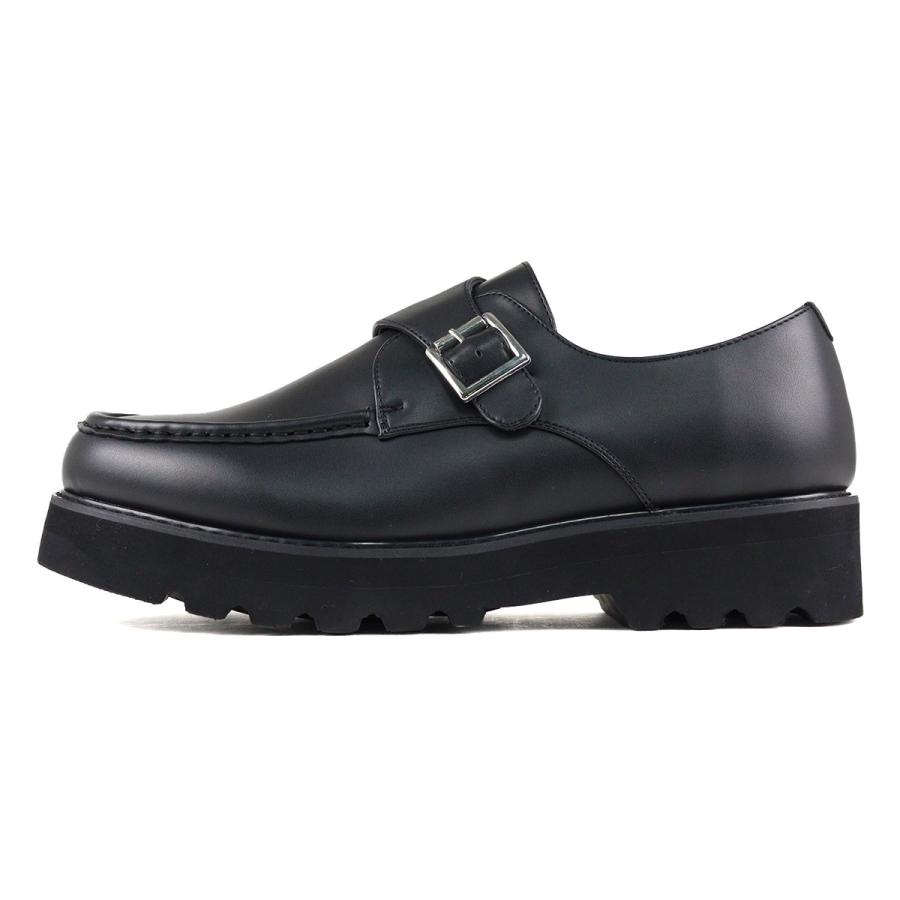 Dedes（デデス） モンクストラップシューズ メンズ 厚底 黒 軽量 革靴