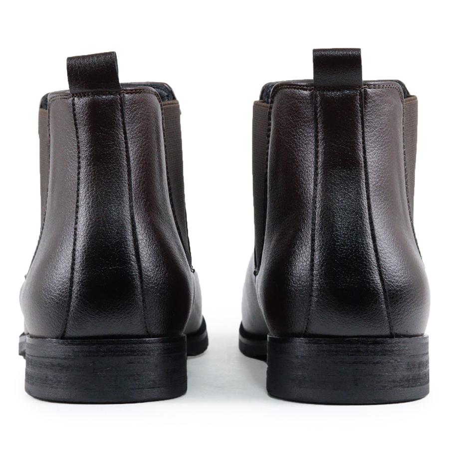 Dedes（デデス） ブーツ メンズ 幅広 4E サイドゴア 黒 革靴