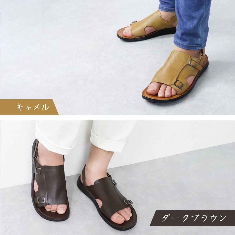 サンダル メンズ 軽量 ダブルモンク 春 夏 25-27.5cm No.2409 AAA+