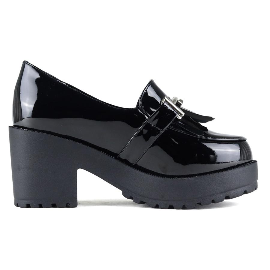 スイーパー ブラック エナメルローファー 厚底27cm スイーパー ブラック エナメルローファー 厚底27cm 厚底ヒール