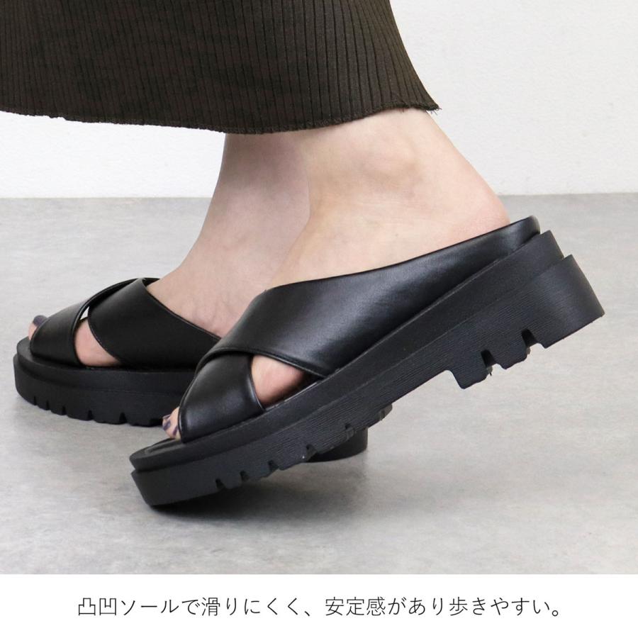 サンダル レディース 厚底 5cm クロスベルト 痛くない 歩きやすい 春 夏 レザー 合成皮革 22.5-24.5cm No.3049 リバティードール｜mens-sanei｜04