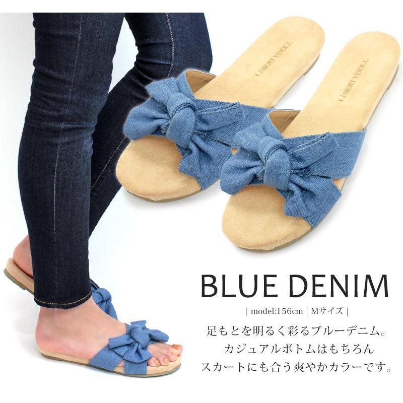 リボン フラット サンダル 低反発 クッション ふんわり ぺたんこ 花柄 ヒッコリー デニム スウェット キャンバス 全15色 5555 レディース 婦人 靴 シューズ 154 5555 靴のジールマーケット 通販 Yahoo ショッピング