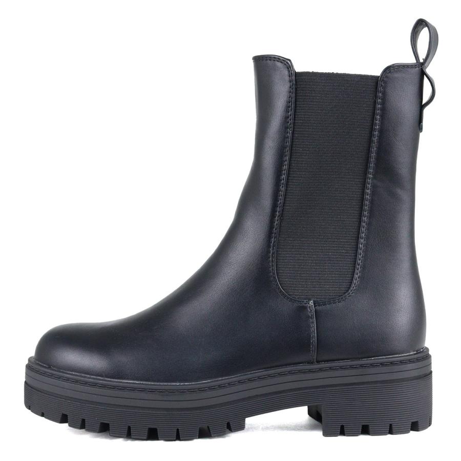 サイドゴアブーツ レディース 5cmヒール 23 0cm 26 0cm Libertydoll No 9086 カジュアル ブラック ミドルブーツ ラウンドトゥ 厚底 美脚 茶 軽量 防寒 黒 人気激安 厚底