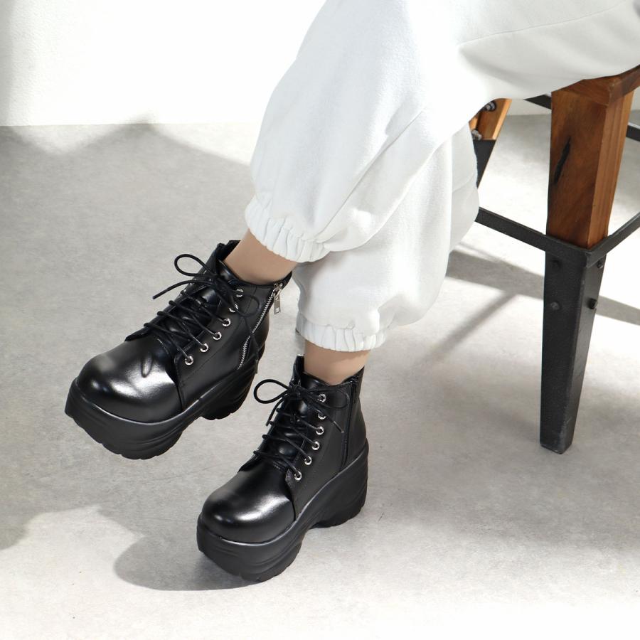 LOVEHUNTER ブーツ レディース 厚底 スニーカー 紐靴 9cmヒール LOVEHUNTER ブーツ レディース 厚底 スニーカー 紐靴 9cmヒール