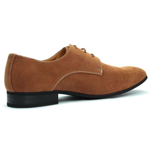 オックスフォードシューズ メンズ 黒 スエード 外羽根 プレーントゥ