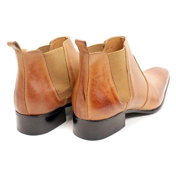 ブーツ メンズ 本革 サイドゴア ビジネスシューズ 革靴 24-28cm