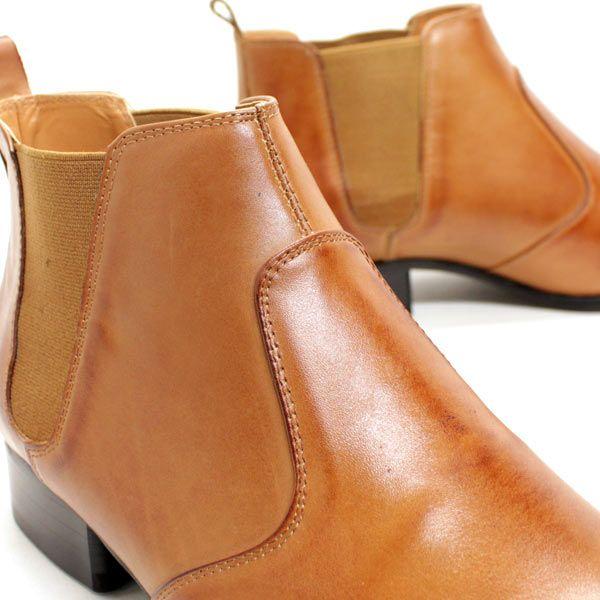 サイドゴアブーツ ビジネス 日本製 本革 メンズ 革靴 紳士靴 ...