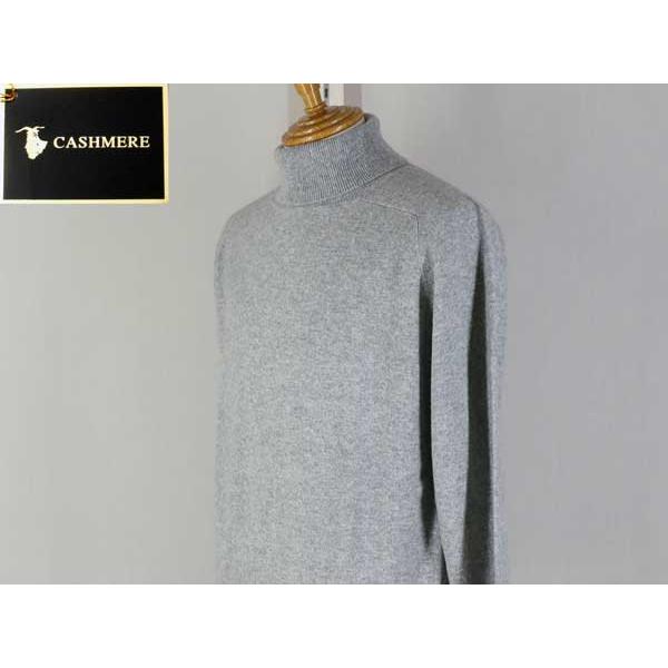 フォクシー　タートルネックセーター グレー　カシミヤ100 M ファッズ カシミヤ100％ タートルネックセーター ライトグレー
