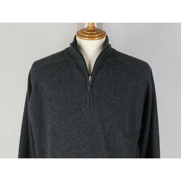 ファッズ カシミヤ100％ ジップハイネックセーター 濃グレー : MENS 