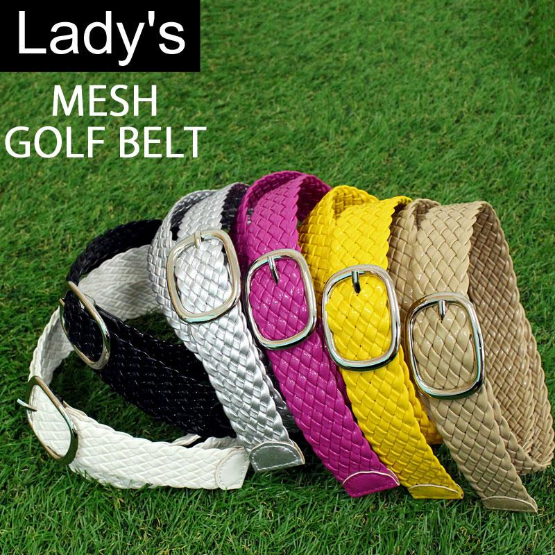 ゴルフ ベルト レディース ゴルフウェア メッシュ ゴルフベルト