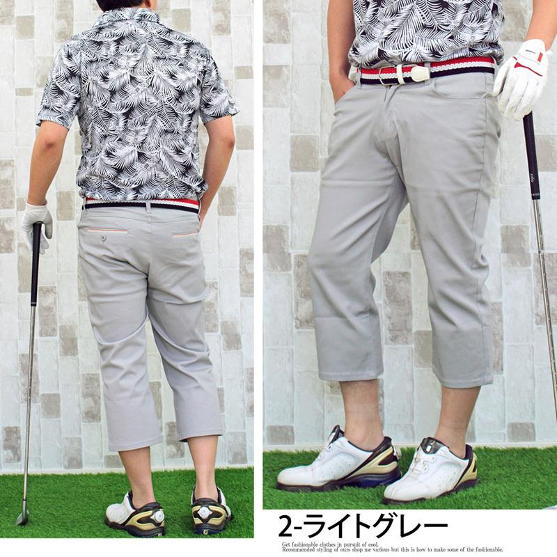 ゴルフウェア メンズ ゴルフパンツ クロップドパンツ ハーフパンツ