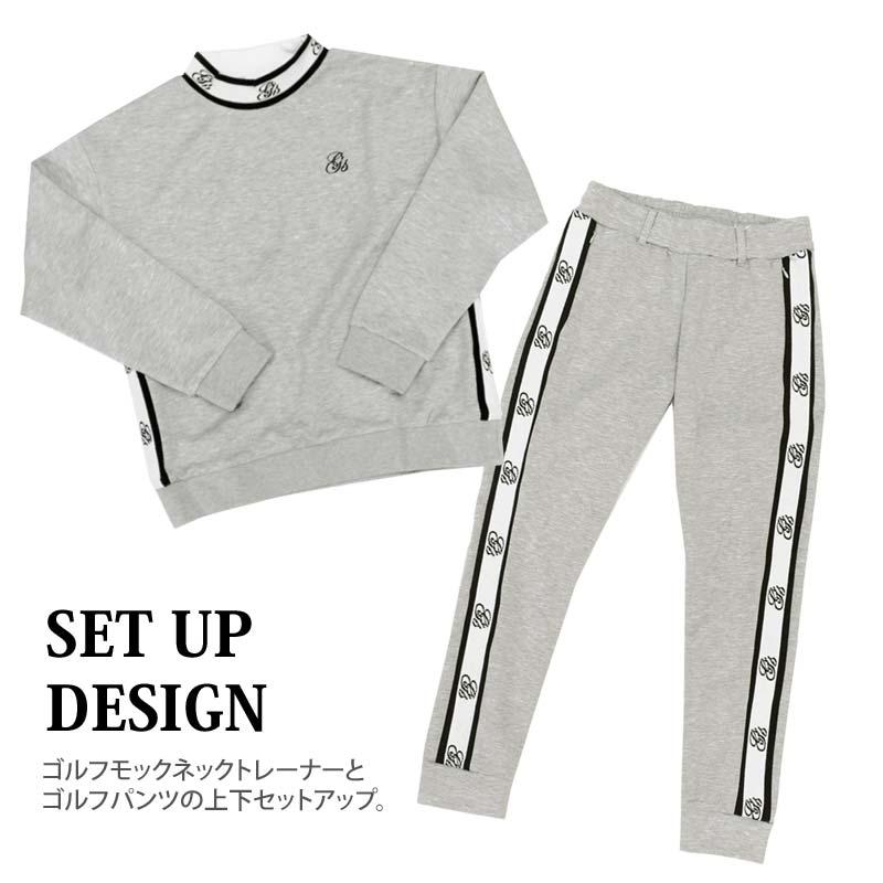 TMT GOLF ゴルフスウェットセットアップ ゴルフウェア レディース 上下セットアップ gs GOLF スウェット