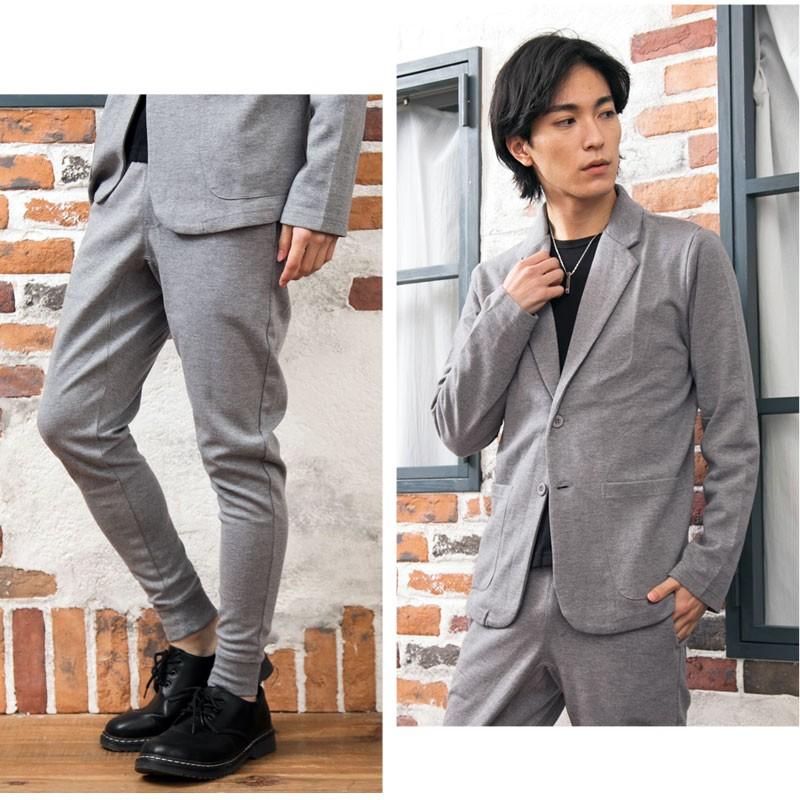 卸売り セットアップ メンズ カジュアルスーツ Tcポンチスウェット素材 無地 テーラードジャケット ジョガーパンツ 上下セット Dprd Jatimprov Go Id