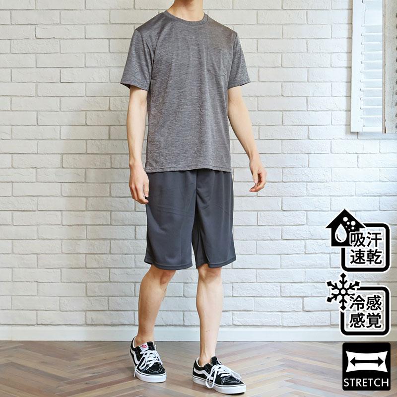 セットアップ メンズ 半袖 Tシャツ ショートパンツ 上下セット 吸汗速