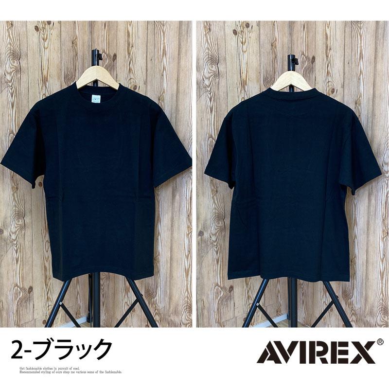 AVIREX アビレックス Tシャツ メンズ 半袖 ヘビーウェイト コットン天竺100％ クルーネック Tシャツ 無地 デイリーインナー カットソー｜menscasual｜10