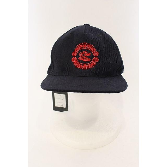 Moonage Devilment(清春) / EMBROIDERY FLAT VISOR キャップ ブラック