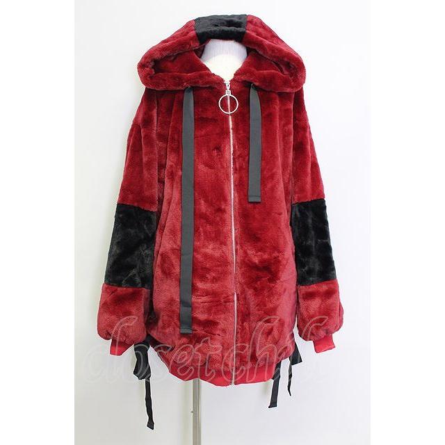 TRAVAS TOKYO / ジャケット.Drip Logo Faux Fur Hoodie F
