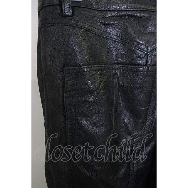 TORNADO MART / パンツ.バッファローレザーフレア L ブラック T