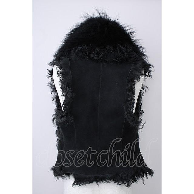 LGB / VEST/FUR/W/M【メンズ1】ラムファーベスト 1 ブラック T-24-11 