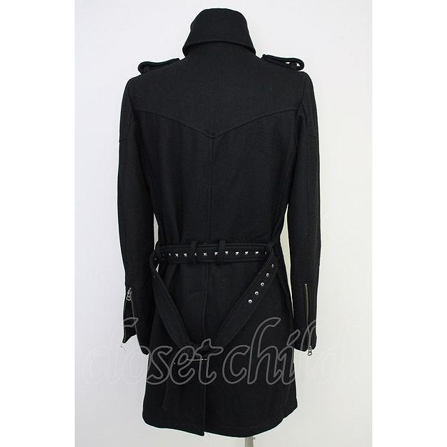 【新品未使用】CIVARIZE/バイカラーメルトンウールトレンチコート/ブラック CIVARIZE/バイカラーメルトンウールトレンチコート/ブラック