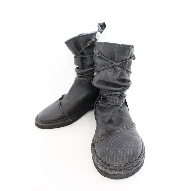 14th Addiction / moccasin leather ブーツ 約27.5cm-28cm ブラック O 