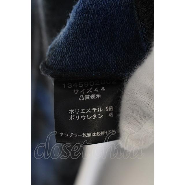 SHELLAC / ムラ染めVネックニットソー 44 ブルー O-24-09-25-059-SH-to