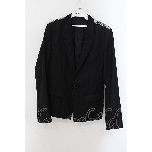 CIVARIZE / バックスカルプリントテーラードジャケット 46 ブラック O 