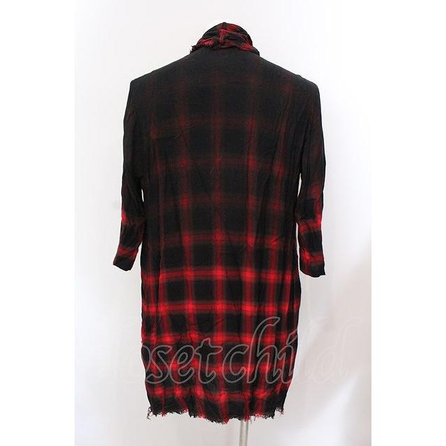 CIVARIZE / 2WAYドレープネックZIP六部袖カーディガン 46 レッド O-25 