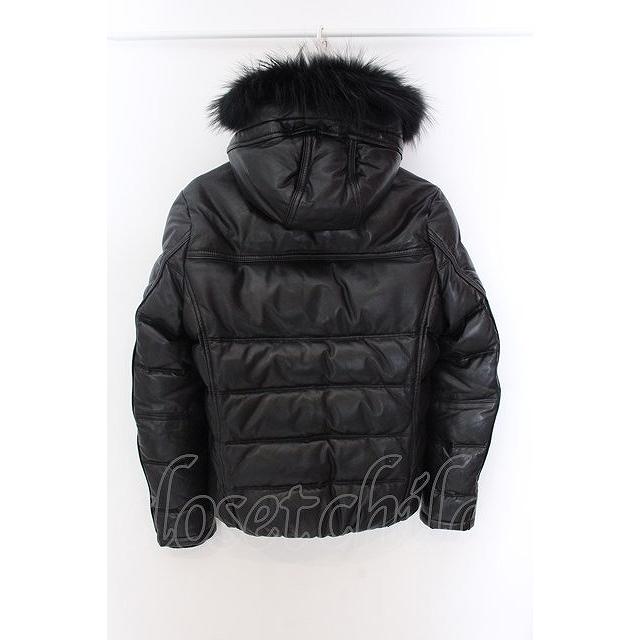 5351 POUR LES HOMMES ブラックダウンジャケット サイズ2 5351pour les Hommes / シープレザーダウンジャケット 2