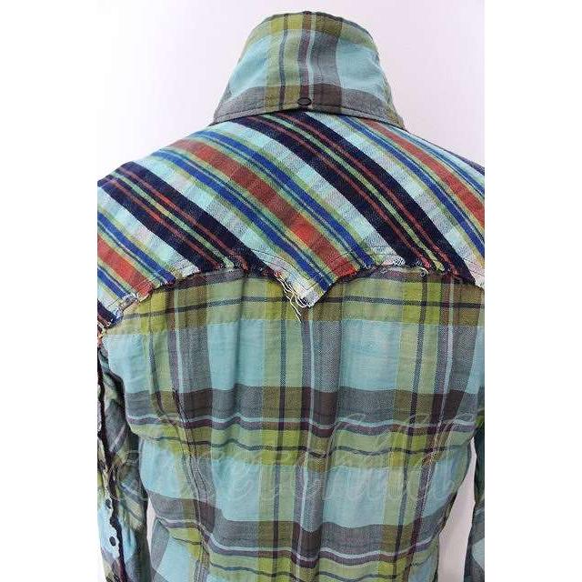 LGB / SHIRT-G/STD/M チェックシャツ【メンズ1】 1 グリーン O