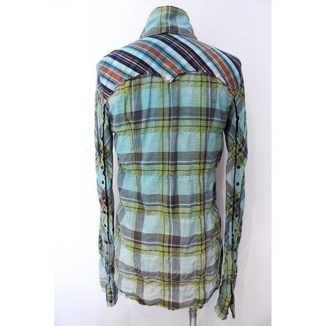 LGB / SHIRT-G/STD/M チェックシャツ【メンズ1】 1 グリーン O-25-02 