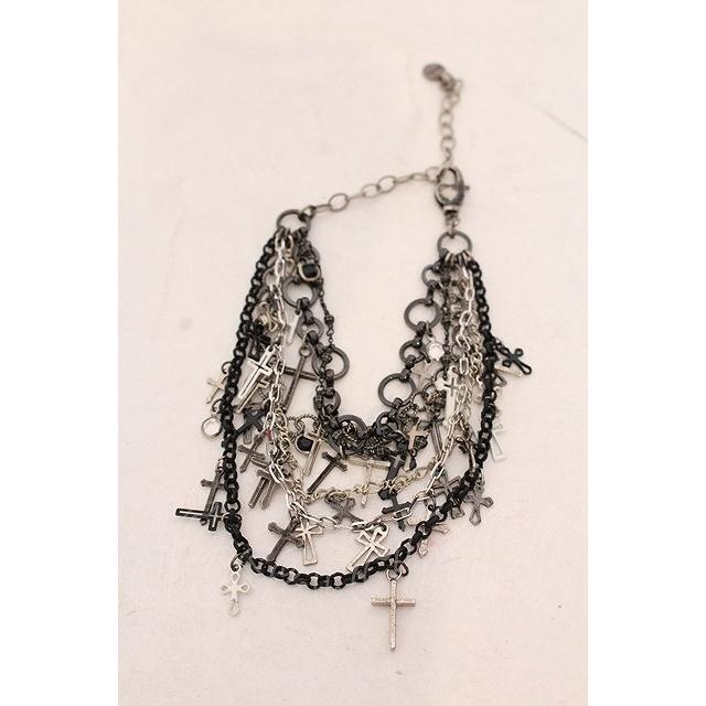 アクセサリー gunda JUNK STAR BRACELET gunda / JUNK HEAVEN-4 BR ブレスレット ブラックxシルバー O-25-07