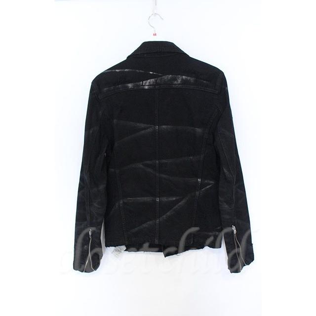 CIVARIZE / Transcend 加工デニムライダースジャケット 46 ブラック O 