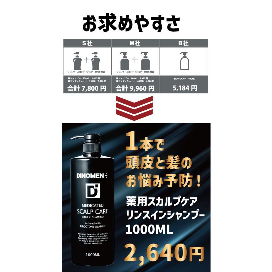 シャンプー メンズ スカルプケア DiNOMEN 薬用スカルプケア リンスイン シャンプー 1000ml×8本 フケ かゆみ 抜毛 薄毛 ボタニカル 男性 共同購入 父の日｜menscosme｜16