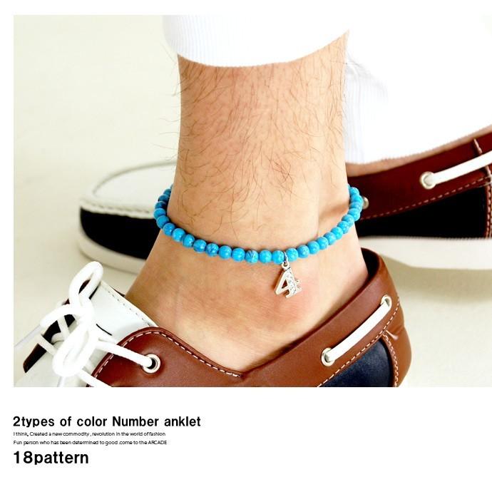 アンクレット メンズ レディース アクセサリー プレゼント ナンバー 夏