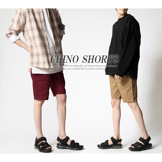 ショートパンツ メンズ チノパン ハーフパンツ メンズファッション コットン 膝丈 無地 夏｜mensfashion｜11