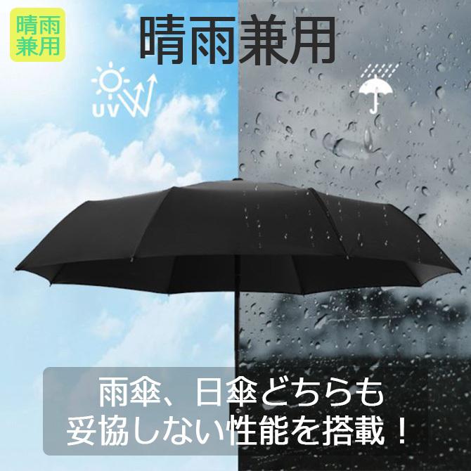 折りたたみ傘 軽量 メンズ レディース 自動開閉 雨傘 日傘 晴雨兼用 折り畳み傘 ワンタッチ 大きいサイズ 梅雨対策 紫外線 UVカット 撥水｜mensfashion｜12