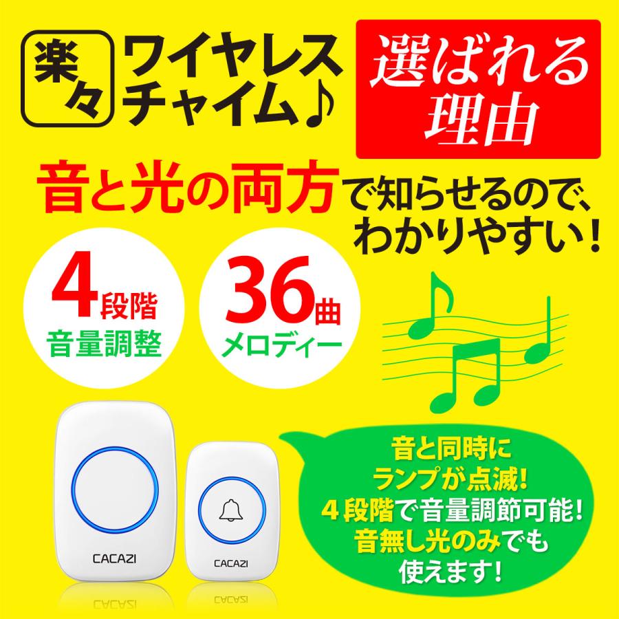 ワイヤレスチャイム 無線 受信機2台 送信機1台 玄関 介護 ドアホン ドアチャイム インターホン ドアフォン ドアベル 呼び鈴 電池式 配線工事不要 Ya0045 Tsダイレクト ヤフー店 通販 Yahoo ショッピング