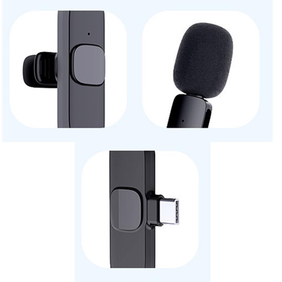 ワイヤレスマイク スマホ ピンマイク iPhone type-c 無線マイク