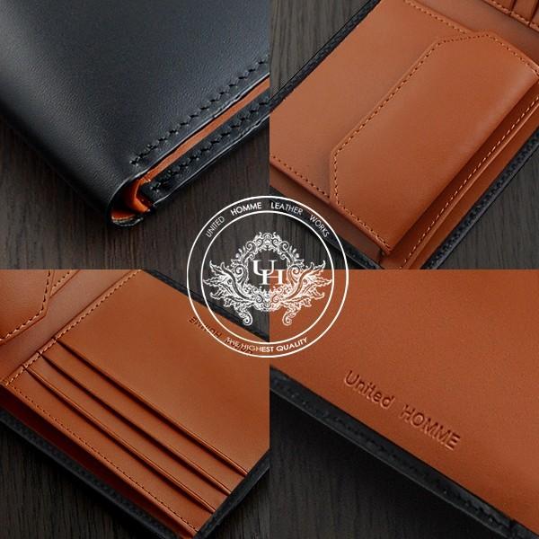 財布 メンズ 二つ折財布 本革 レザー ホースハイド×カウハイド ギフト