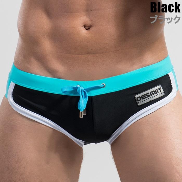 男性水着 メンズスイムウェア 海パン 競パン 競泳パンツ ビキニタイプ ブーメランパンツ ツートンカラー パイピング Desmiit (dedms03) | ブランド登録なし | 08