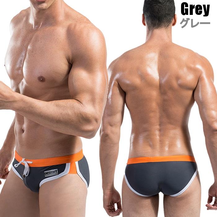 男性水着 メンズスイムウェア 海パン 競パン 競泳パンツ ビキニタイプ ブーメランパンツ ツートンカラー パイピング Desmiit (dedms03) | ブランド登録なし | 12