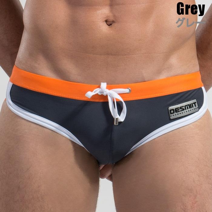 男性水着 メンズスイムウェア 海パン 競パン 競泳パンツ ビキニタイプ ブーメランパンツ ツートンカラー パイピング Desmiit (dedms03) | ブランド登録なし | 13