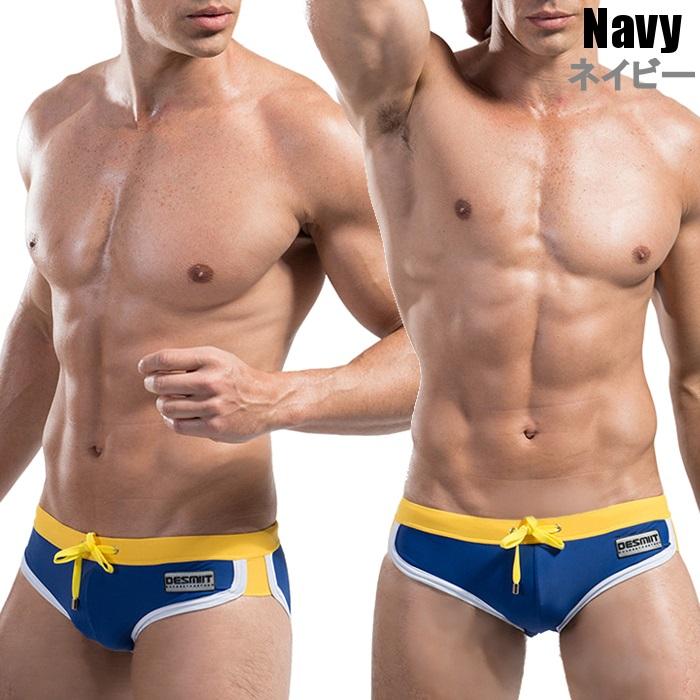 男性水着 メンズスイムウェア 海パン 競パン 競泳パンツ ビキニタイプ ブーメランパンツ ツートンカラー パイピング Desmiit (dedms03) | ブランド登録なし | 14