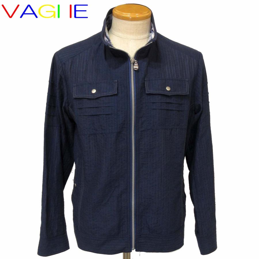 バジエ 麻混ブルゾン ネイビーL 1220-3041 VAGIIE : 1220-3041-col53  