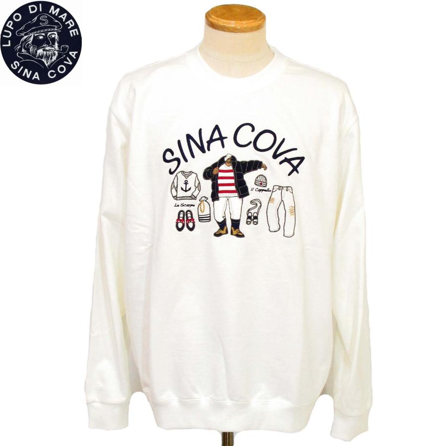シナコバ トレーナー 白K 21220046 SINACOVA : 21220046-col110 