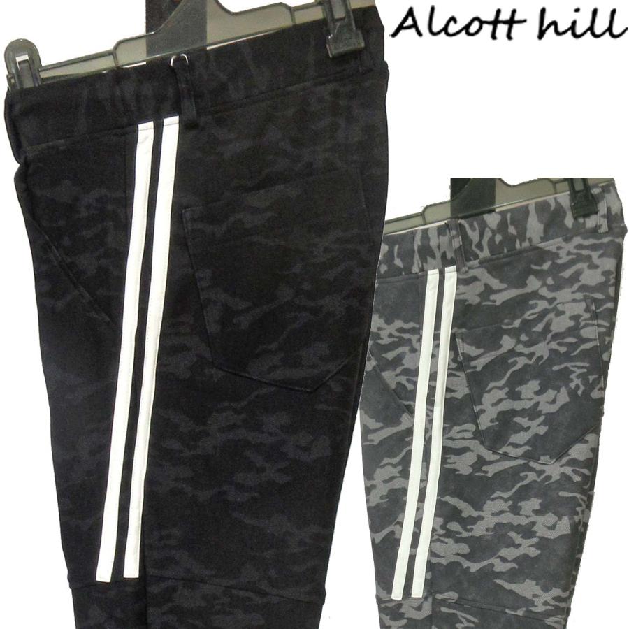 ANGELO（アンジェロ） アルコットヒル 迷彩柄ジョグパンツ 黒・グレーL