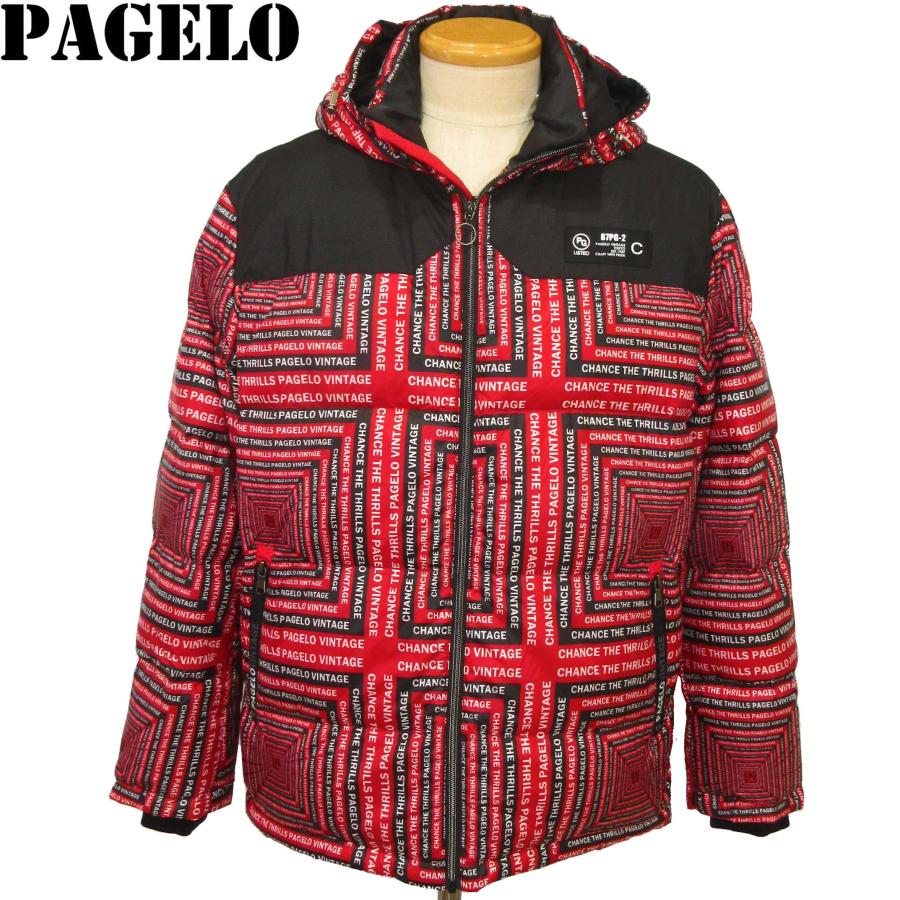 ANGELO パジェロ フード付きダウンブルゾン 赤L・LL 45-3112-07 ANGELO パジェロ フード付きダウンブルゾン 赤L・LL 45-3112-07
